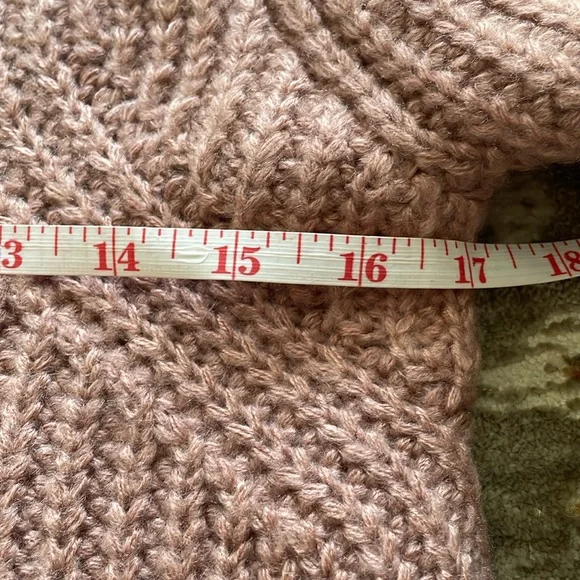 Anthropologie Dusty Pink Puff Sleeve Buttoned Cardigan - Picture 9 of 10